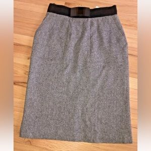 Iceberg Gray Pencil Skirt with Black Waistband MK